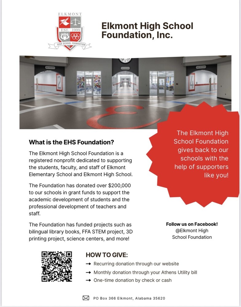 Elkmont High School Foundation Donation Link