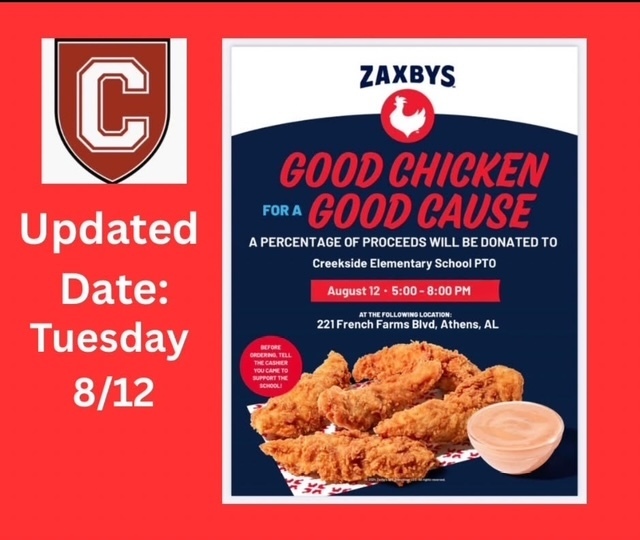 Zaxby's in Athens - Tuesday night is Creekside night
