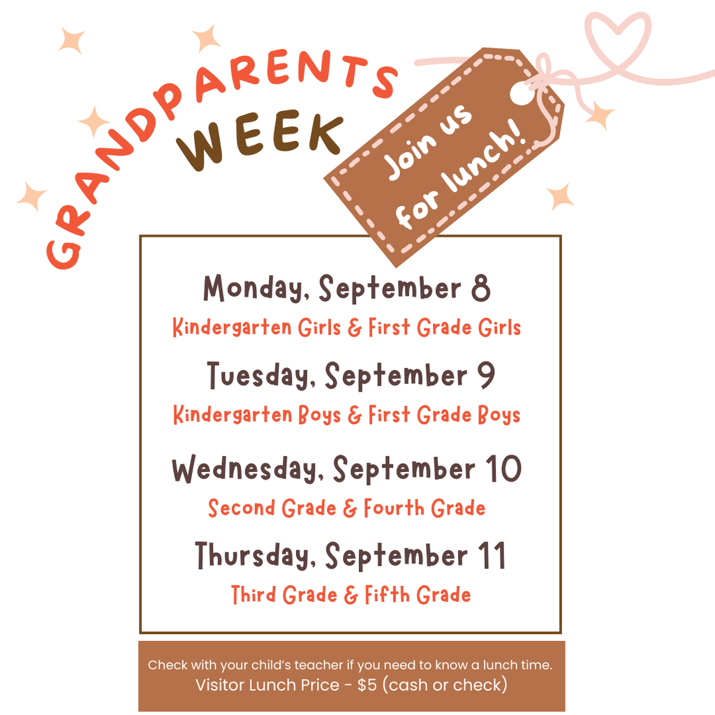 Grandparents Week Lunch Schedule