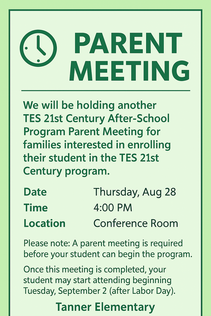   21st Century Parent Meeting & Sign-Up