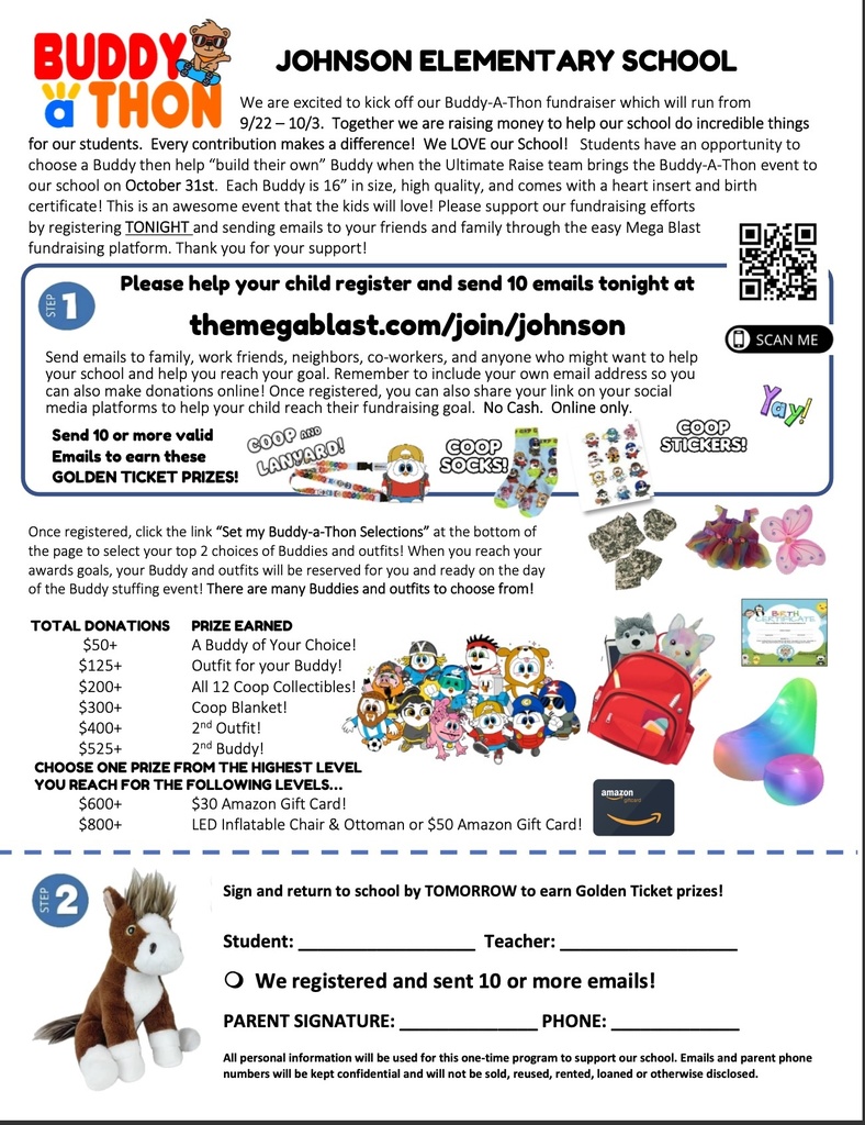 Buddy-A-Thon Parent Information Letter