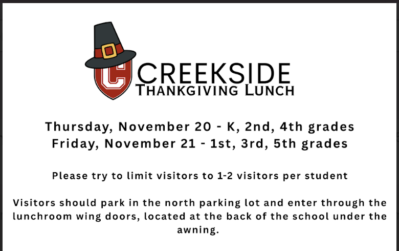 Creekside Thanksgiving Lunch