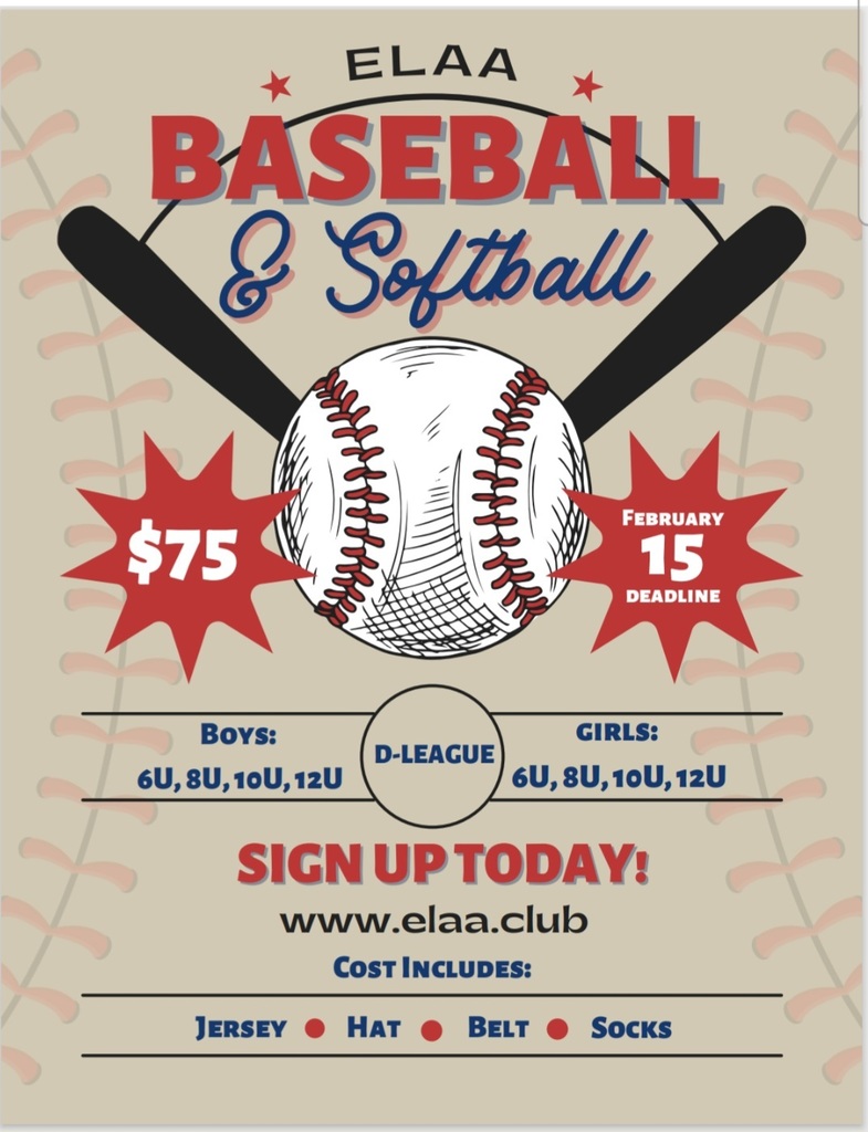 ELAA baseball and softball sign ups