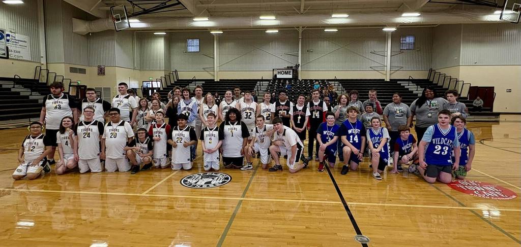 Limestone County special needs student participate in the inaugural Limestone County Adaptive Basketball Tournament.