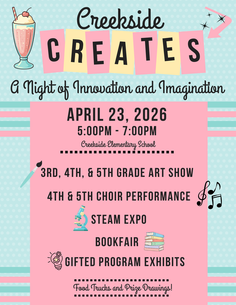 Creekside Creates- April 23, 5-7