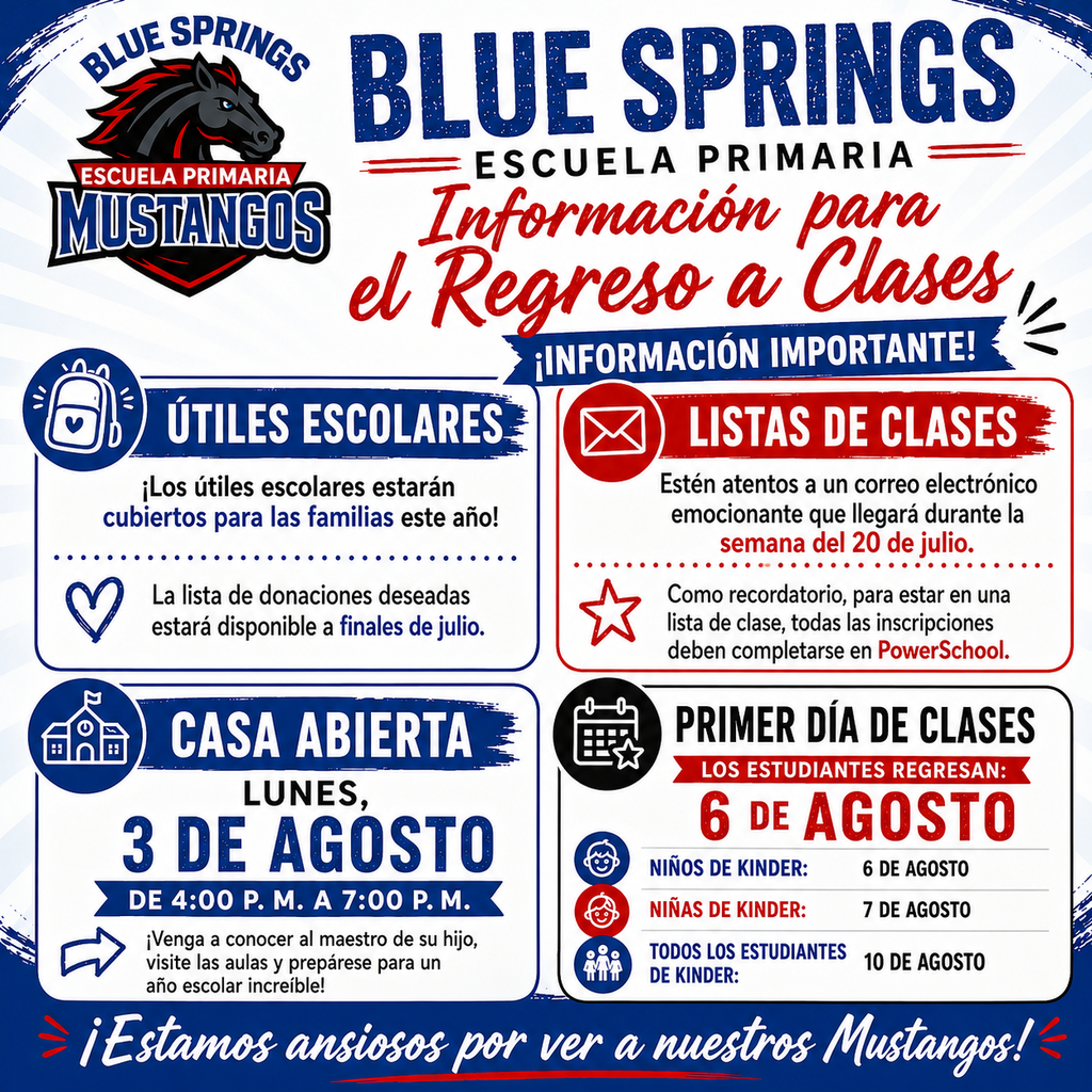 Spanish Back to school flyer 