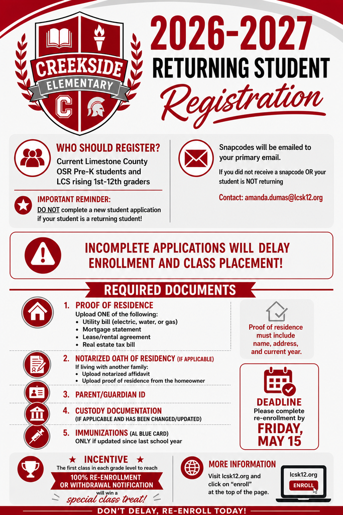 Returning student registration
