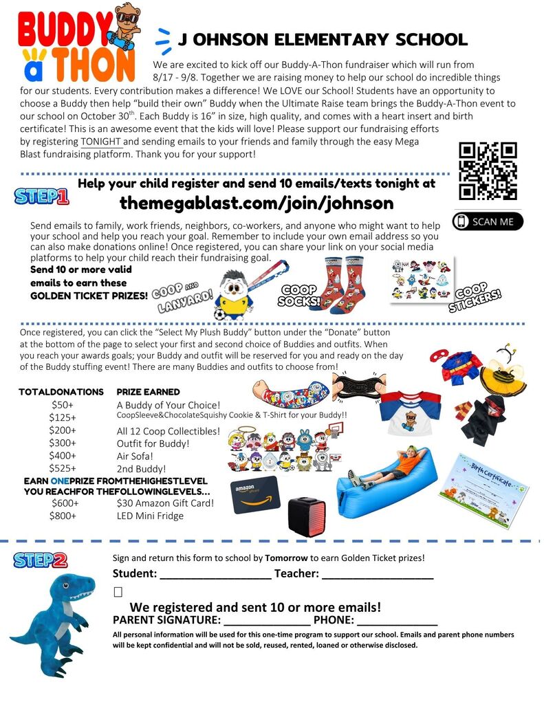 Buddy a Thon Parent Letter