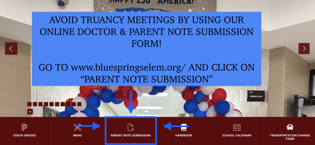 Online Parent Note Submission Form 