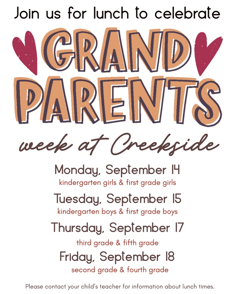 Grandparents Week schedule 