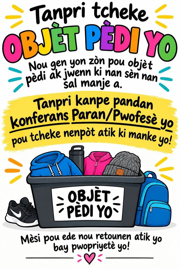 Lost and found flyer hatian creole 
