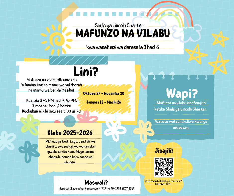 Tutoring and Clubs Flyer 2025-2026 (Swahili)