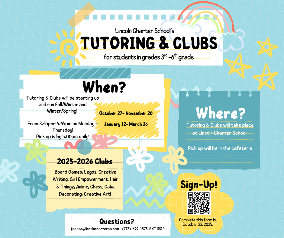 Tutoring and Clubs Flyer 2025-2026