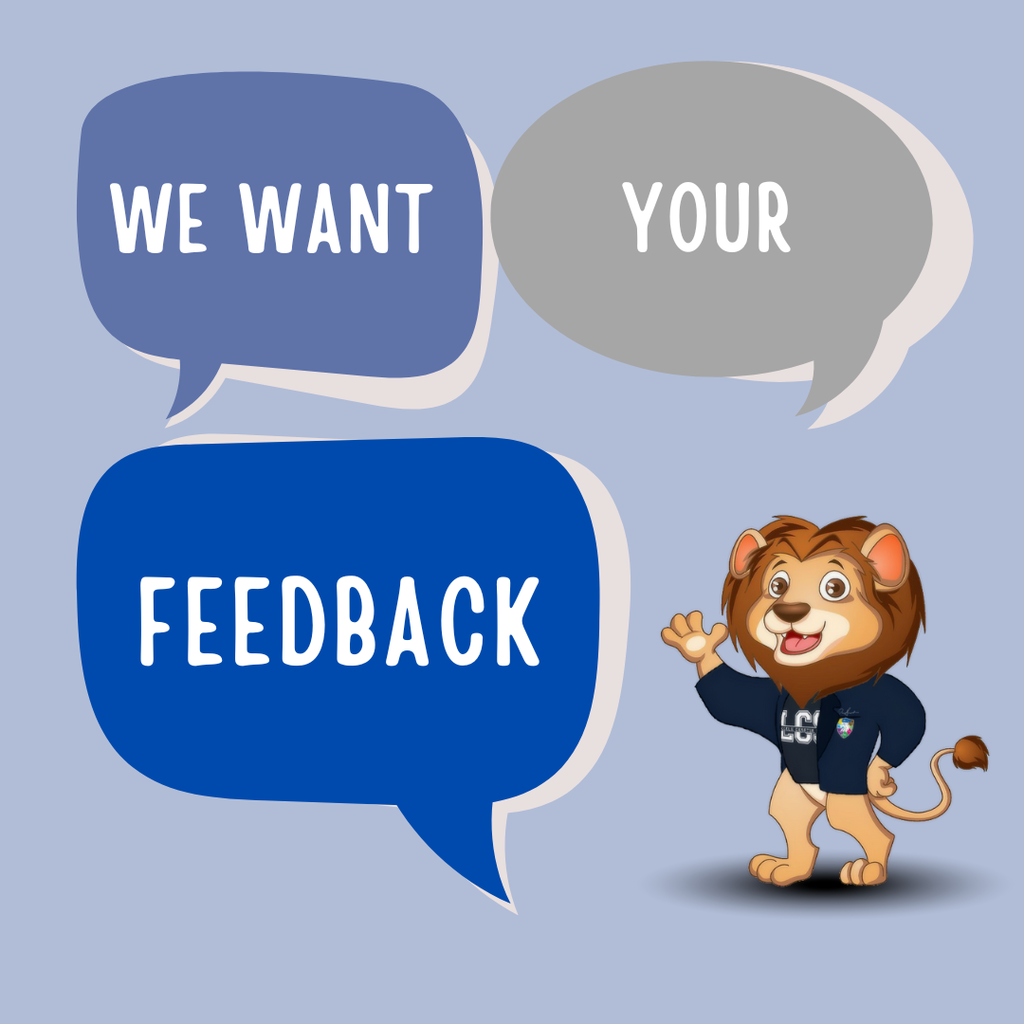 we want your feedback graphic