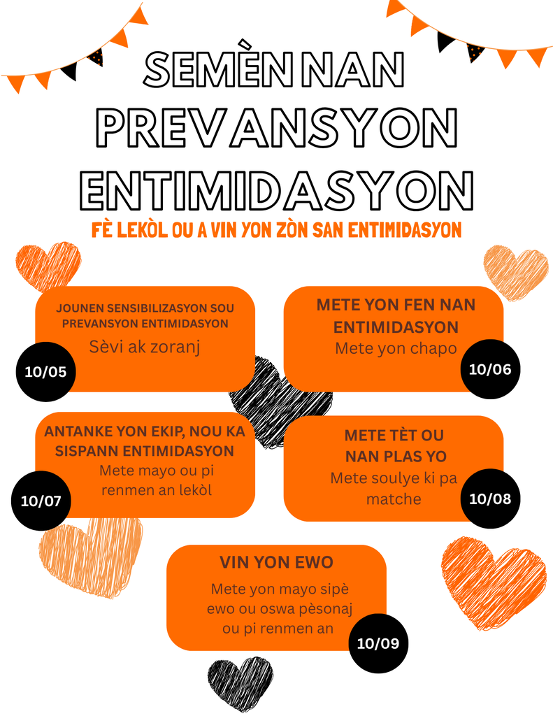 bully prevention spirit week - haitian creole