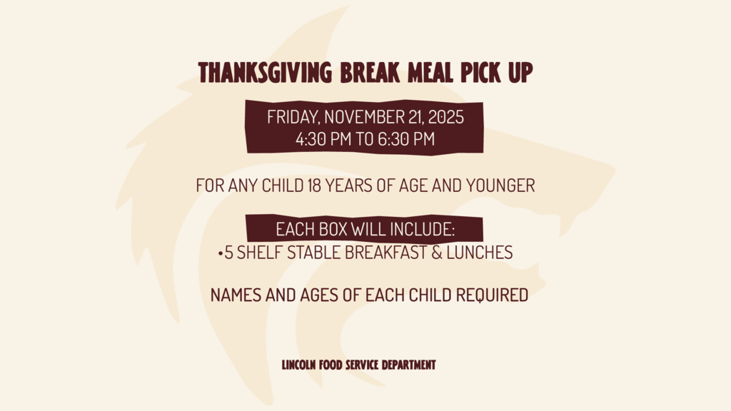 Thanksgiving Break meal pickup