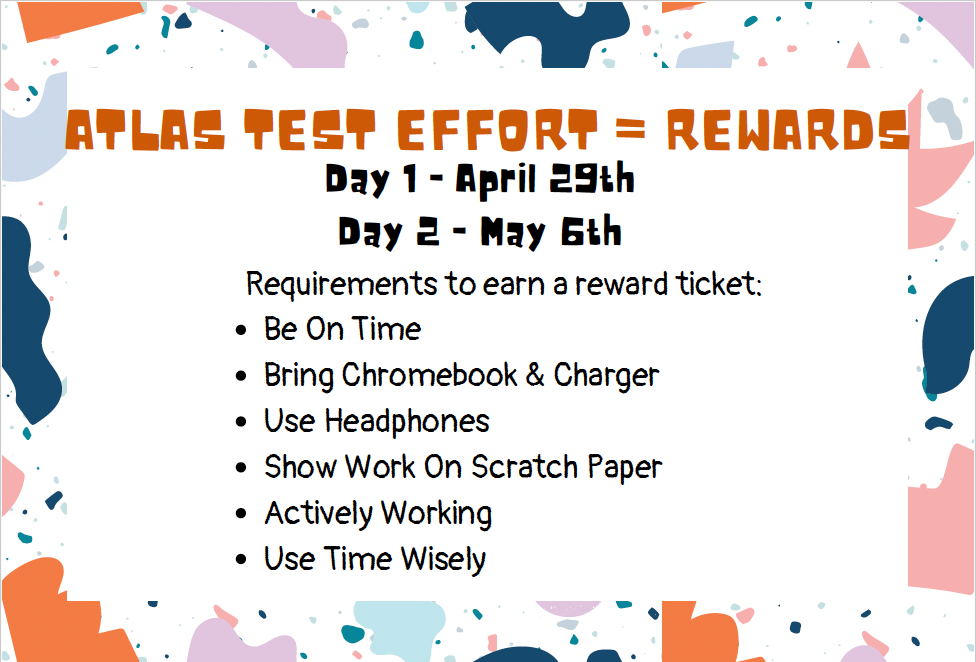 ATLAS TEST EFFORT = REWARDS