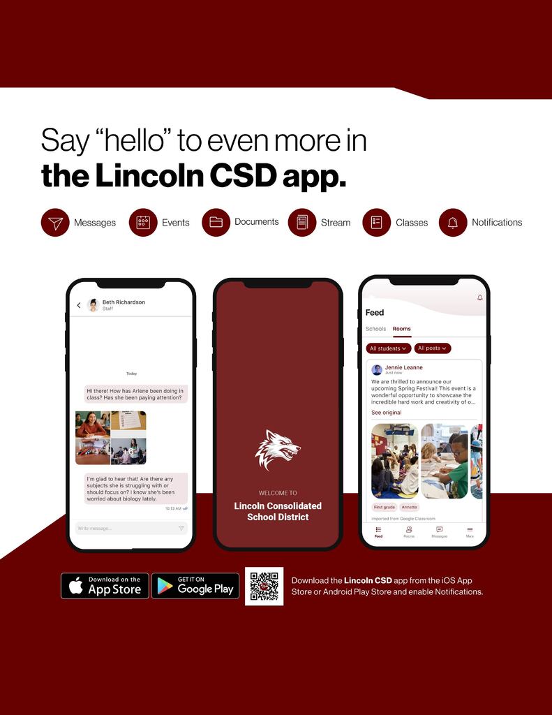 Rooms in LCSD App Flyer