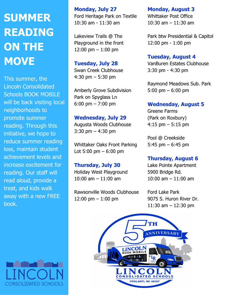 Lincoln Book Mobile is on the Move!
