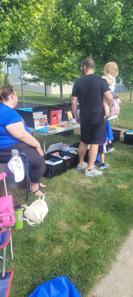 Picking out a new book!