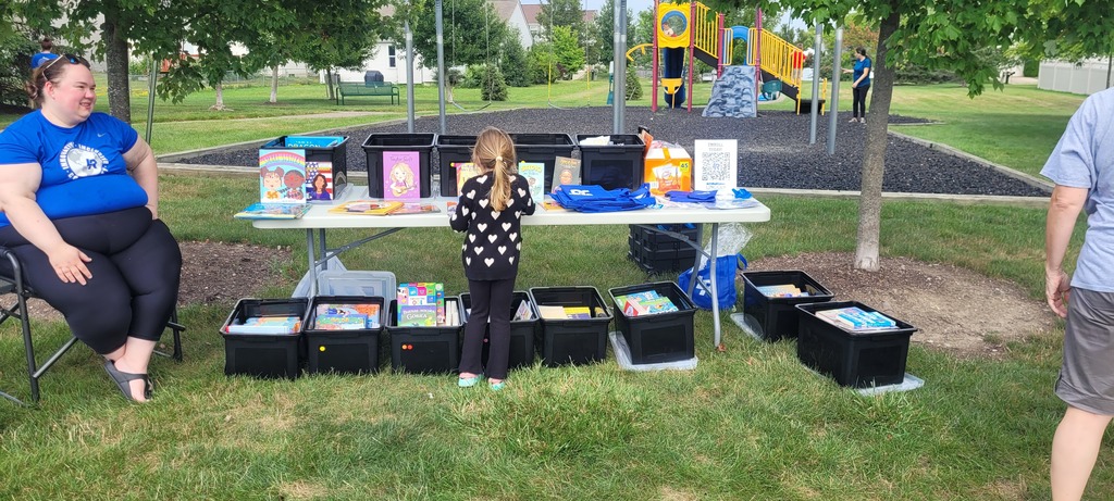 Picking out a new book!