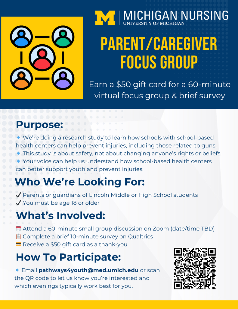 U of M Nursing - Parent/Caregiver Focus Group