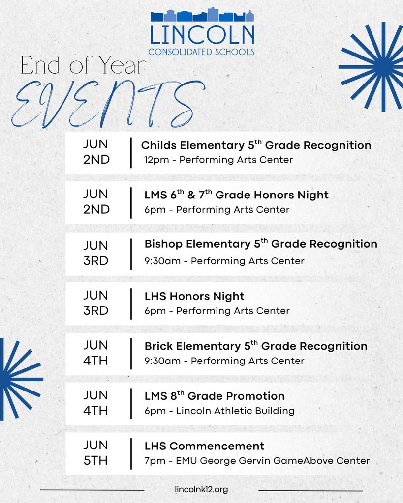 End of Year Events