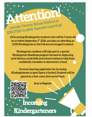 Kindergarten Summer Learning Informational Flyer