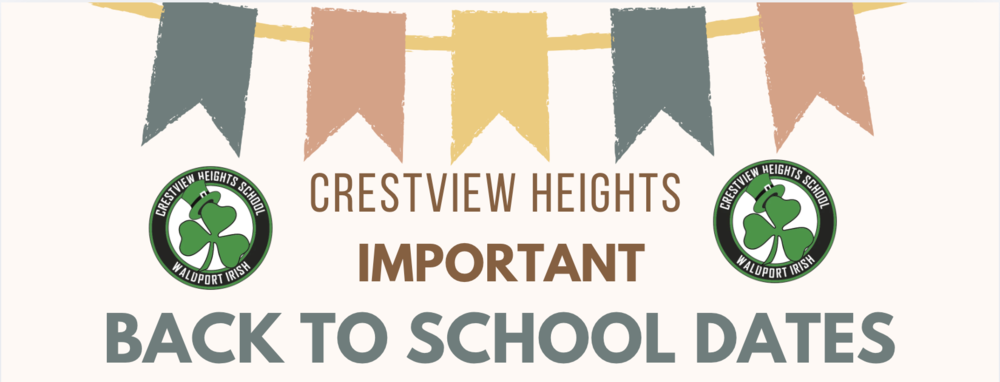 Important Back to School Dates