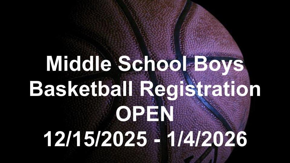 Middle School Basketball 2026 Registration