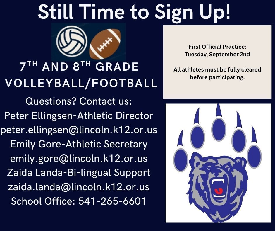 Fall Sports Sign Up Poster