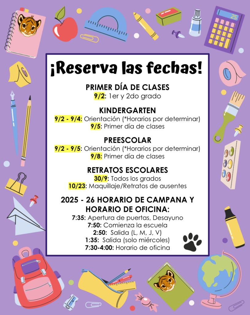 Fechas Importantes