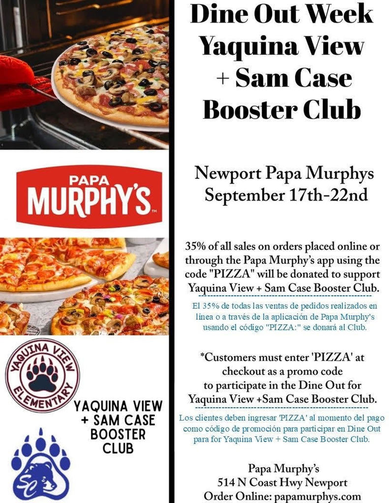 Papa Murphy's Dine Out Sept. 17-22
