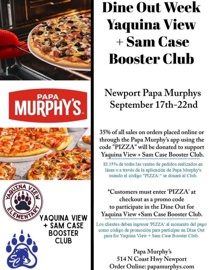 Papa Murphys Dine Out Week_YV/SC Boosters