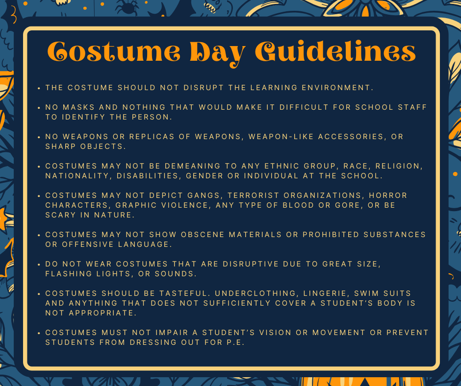 English Costume guidelines