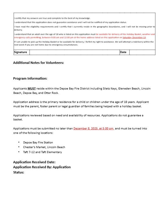 Christmas Basket Application 2