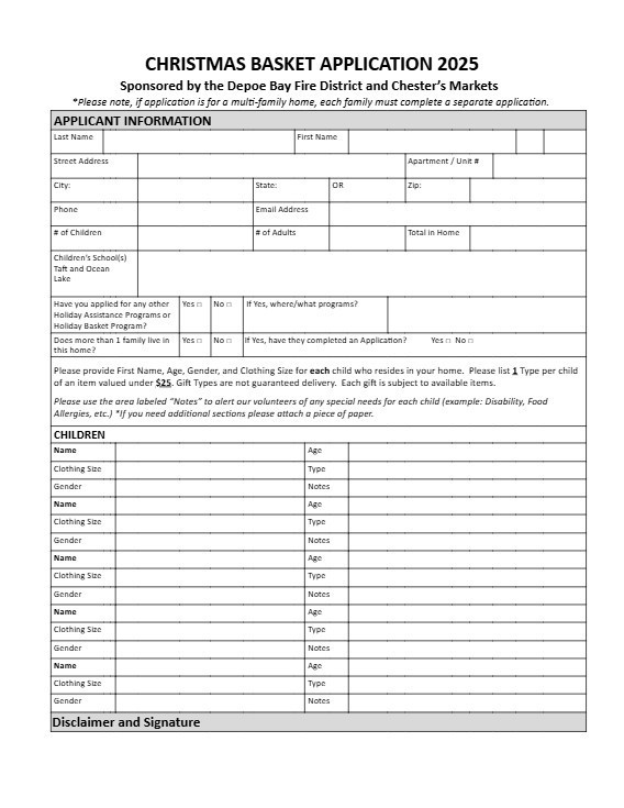 Christmas Basket Application 1