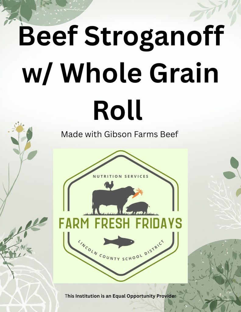 Farm Fresh Friday menu