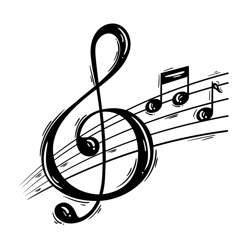 Picture of music notes
