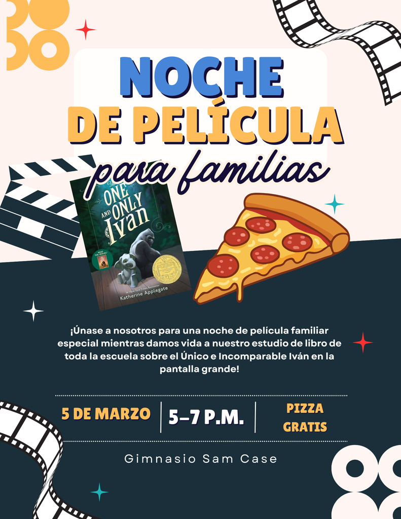 Poster showing activity Thursday March 5 from 5-7 in Spanish