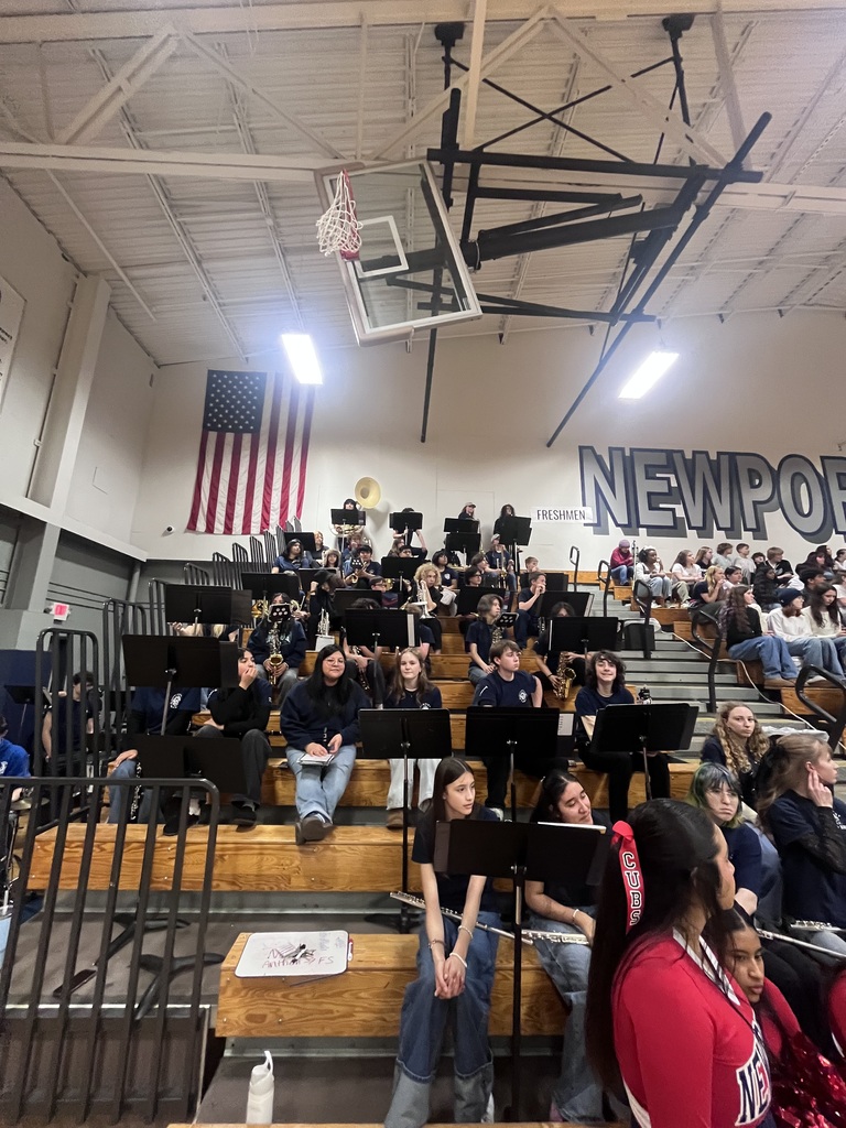 NMS Advanced students in the stands.