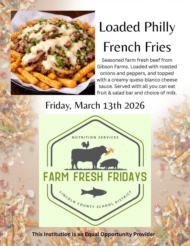 Farm Fresh Friday menu