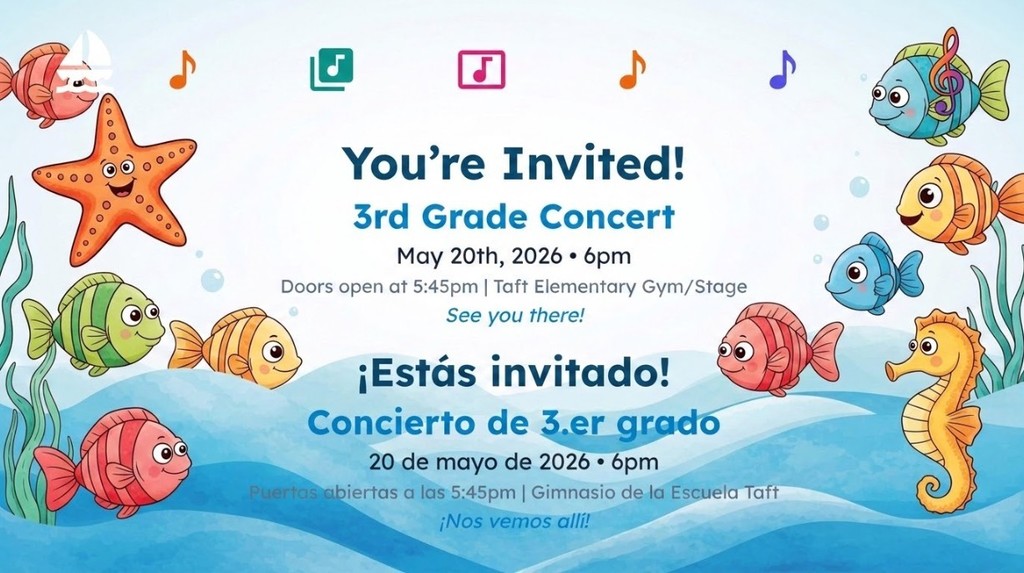 3rd Grade Concert Flyer