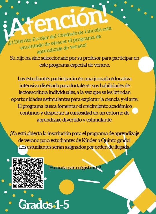 Summer Learning Flyer Spanish 