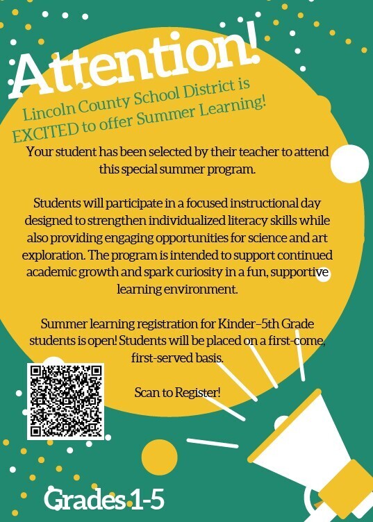 Summer Learning Flyer English