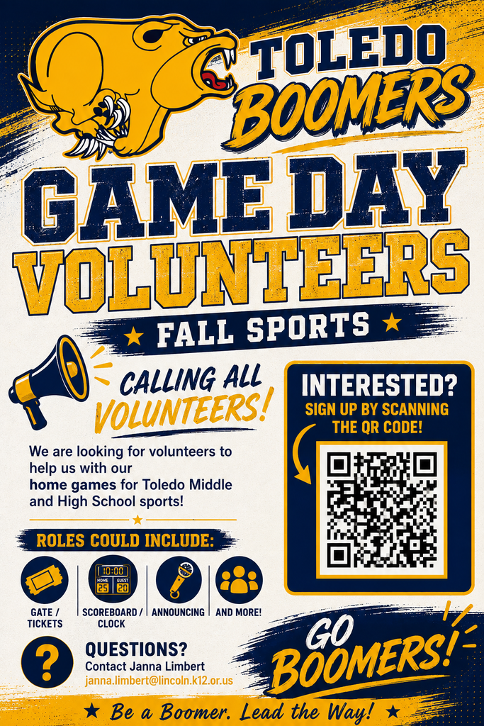 Toledo Boomers Game Day Volunteers Needed