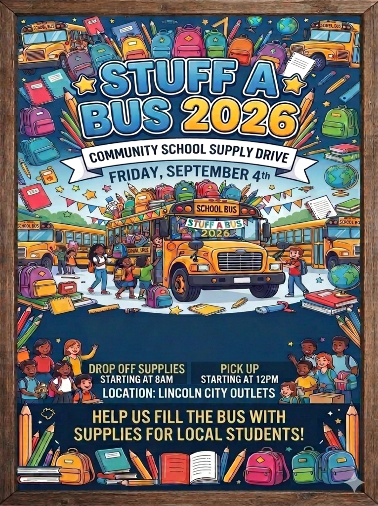 Stuff a bus flyer english