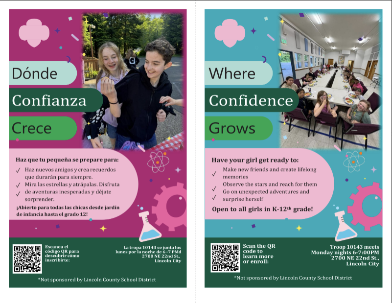 Girl Scouts Flyer English and Spanish