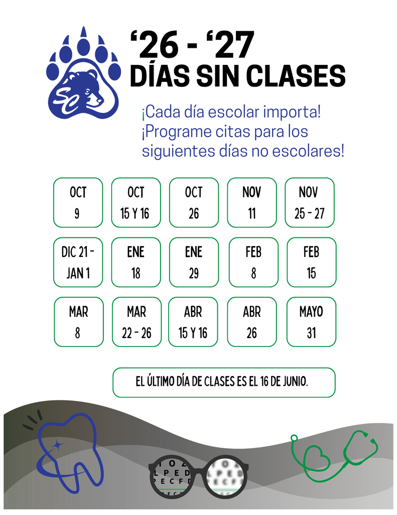26-27 Dias sin clases