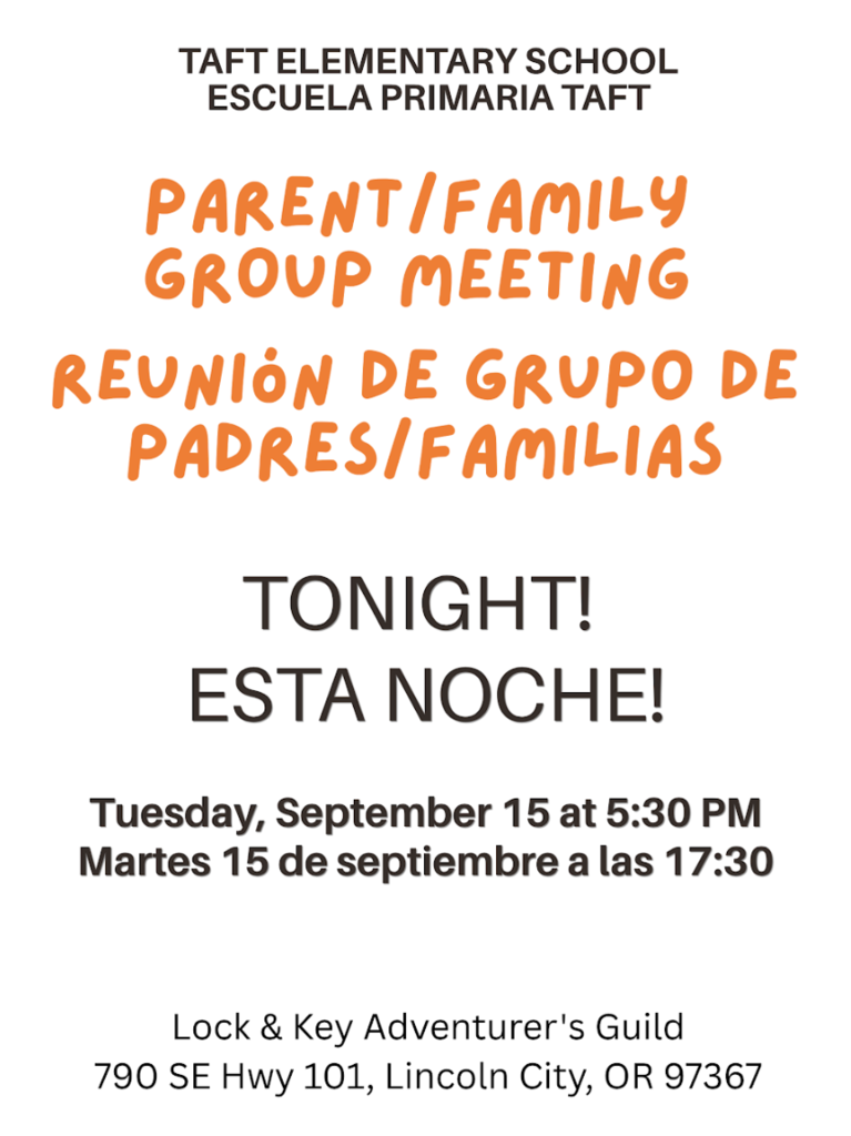 Parent Meeting Flyer English and Spanish